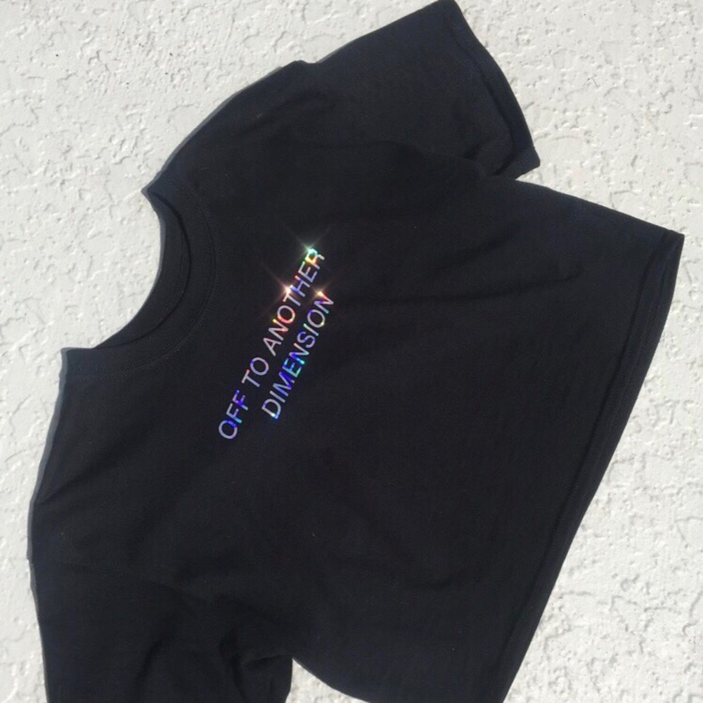 OFF TO ANOTHER DIMENSION crop top 🛰